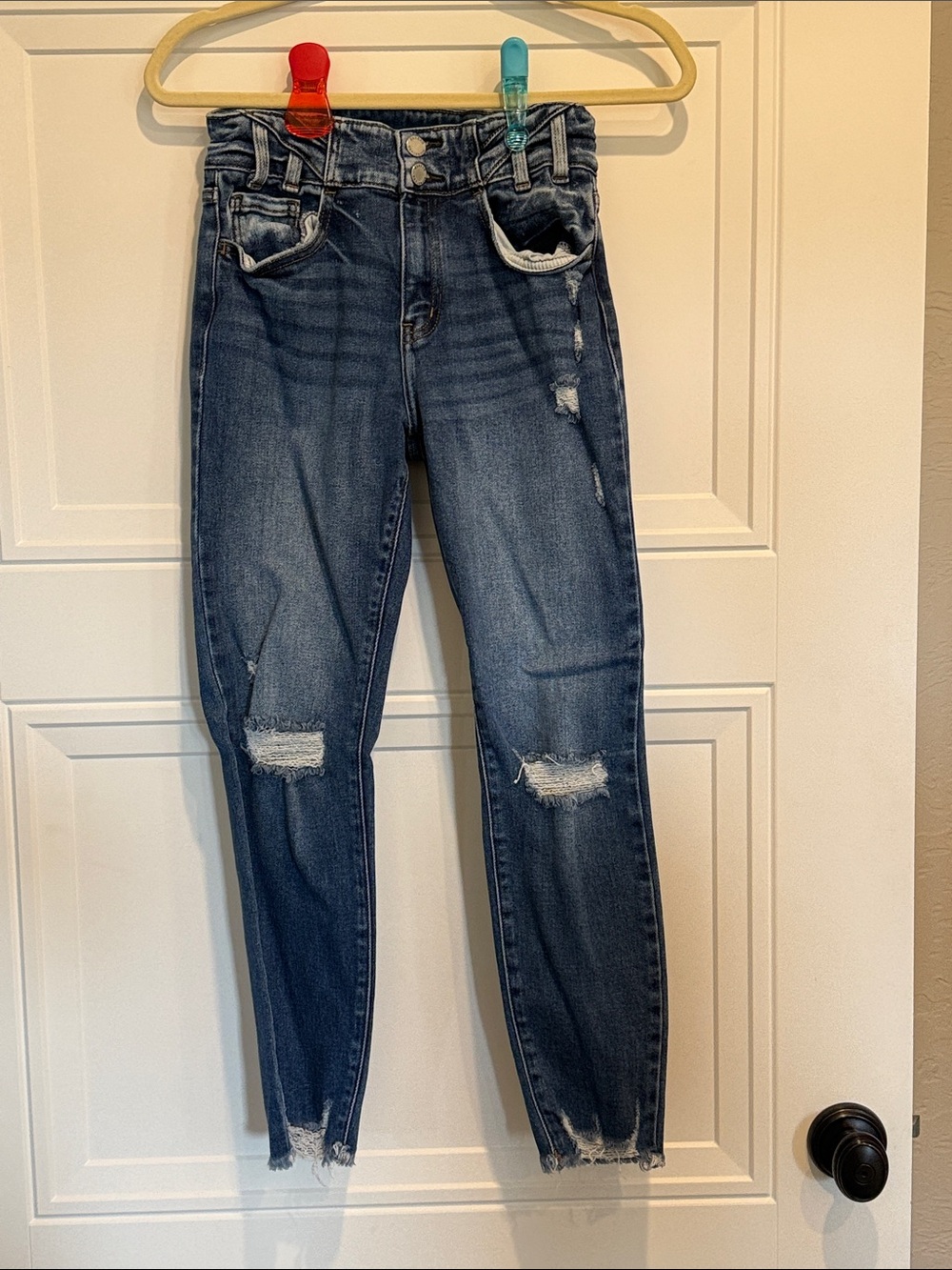 KanCan Dark Blue Distressed Skinny Jeans